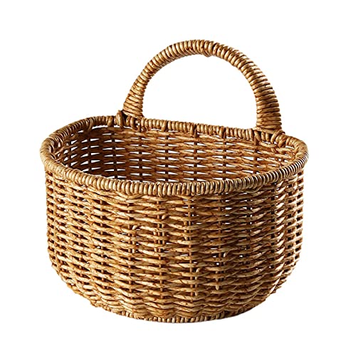 Gereton Hängende Aufbewahrungskörbe, Geflochtener Aufbewahrungskorb Aus Weidengeflecht Mit Griff, An Der Wand Befestigter Hängender Korb Für Hausgarten Hochzeits Dekoration, B: 17*15 cm Gereton Hängende Aufbewahrungskörbe, Geflochtener Aufbewahrungskorb Aus Weidengeflecht Mit Griff, An Der Wand Befestigter Hängender Korb Für Hausgarten Hochzeits Dekoration, B: 17*15 cm von Gereton