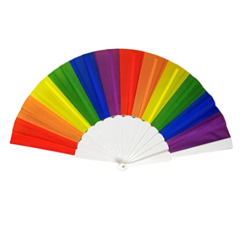 Gereton Regenbogen Fächer, Regenbogen Faltfächer, Bunter Handfächer, Gay Pride Regenbogen Faltfächer, für Rainbow Parade Music Festival Dance Performance Supplies Gereton Regenbogen Fächer, Regenbogen Faltfächer, Bunter Handfächer, Gay Pride Regenbogen Faltfächer, für Rainbow Parade Music Festival Dance Performance Supplies von Gereton