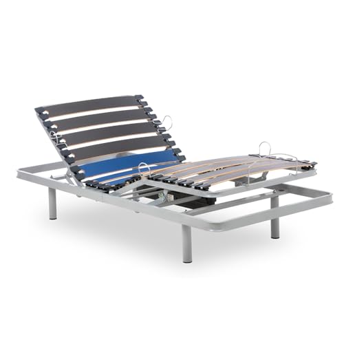 Geriafy - Elektrisch Verstellbarer Lattenrost Home Silver | 90x200 cm | Verstärkt und kompakt | Kabellose Fernbedienung Geriafy - Elektrisch Verstellbarer Lattenrost Home Silver | 90x200 cm | Verstärkt und kompakt | Kabellose Fernbedienung von Geriafy