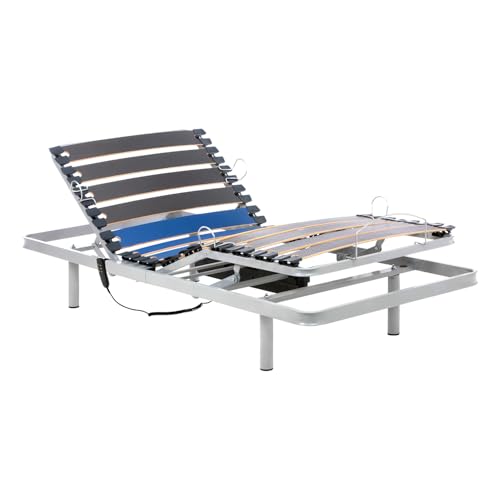 Geriafy - Elektrisch Verstellbarer Lattenrost Home Silver | 105x190 cm | Verstärkt und kompakt | Kabelgebundene Fernbedienung Geriafy - Elektrisch Verstellbarer Lattenrost Home Silver | 105x190 cm | Verstärkt und kompakt | Kabelgebundene Fernbedienung von Geriafy