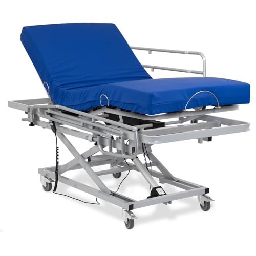 Geriafy Elektrisches Gelenkbett mit Wagenheber (105 x 190 cm, viskoelastische Matratze + Geländer) von Geriafy