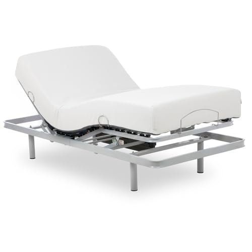 Geriafy – Lattenrost elektrisch verstellbar mit 20 cm viscoelastischer Tencel-Matratze | Frisches und weiches Gewebe (80x200 cm, Drahtlose Kontrolle) von Geriafy