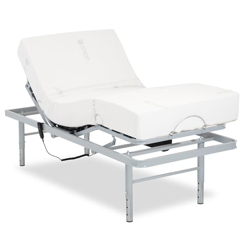 Gerialife - Lattenrost elektrisch verstellbar mit verstellbaren Beinen / Orthopädische matratze 20 cm. Visco Tencel (90x190) von Gerialife