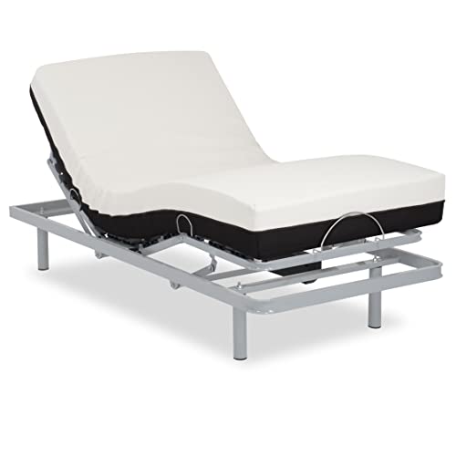 Gerialife - Lattenrost elektrisch verstellbar | Orthopädische matratze 20 cm. Visco Plus (80x190, drahtlose Kontrolle) von Gerialife