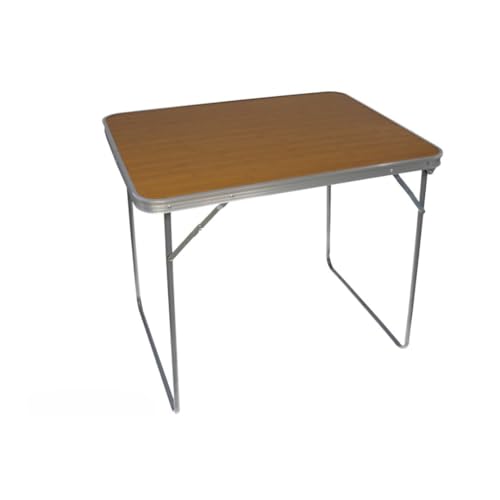 Gerimport Campingtisch, klappbar, Braun, Aluminiumrand, 80 x 60 x 70 cm Gerimport Campingtisch, klappbar, Braun, Aluminiumrand, 80 x 60 x 70 cm von Gerimport