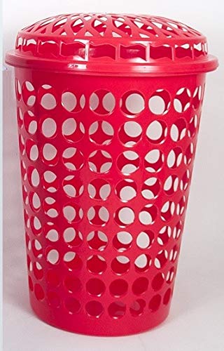 Wäschekorb Kunststoff rot 75 Liter von Gerimport
