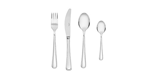 Gerlach Antica Besteck-Set 6 Personen Spülmaschinenfest Essbesteck Edelstahl Elegantes Besteck Messer Gabel Löffel Teelöffel Tafelbesteck Rostfrei 24 Stk von Gerlach