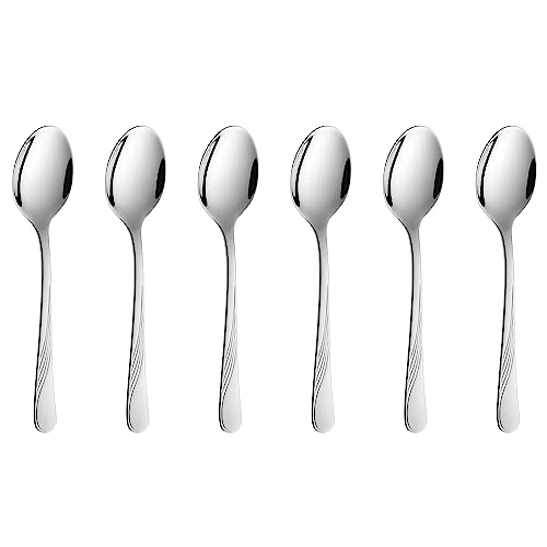 Gerlach 1760 Celestia Teelöffel Set Für 6 Personen Spülmaschinenfest Kleine Löffel Dessertbesteck Essbesteck Aus Edelstahl Elegantes Besteck Tafelbesteck Rostfrei 6 Stk, 18/10 Steel, Silberglänzend von Gerlach 1760