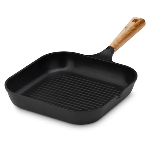 Gerlach Nature Pfanne Keramik Beschichtet Grillpfanne Keramikpfanne Bratpfanne Grill Induktionsgeeignet Für Elektro Gas Keramik Induktion Herd Küche Küchenzubehör Pfannen 28 cm von Gerlach