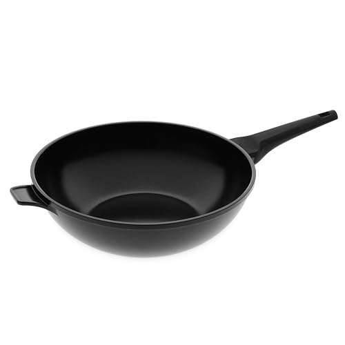 Gerlach Monolit Wok Pfanne Stahl Beschichtet Bratpfanne Induktionsgeeignet Für Elektro Gas Keramik Induktion Herd Küche Küchenzubehör 30 cm von Gerlach