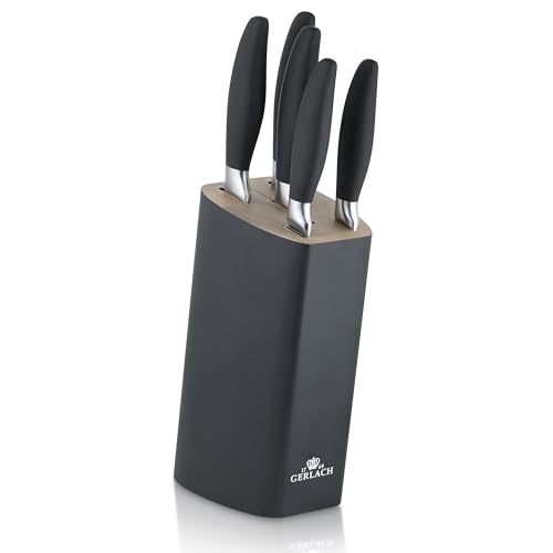 Gerlach Style Plus Messerset Küchenmesserset 5 Messer aus Edelstahl Küchenmesser Kochmesser Brotmesser Gemüsemesser Küche Küchenutensilien Küchenzubehör von Gerlach