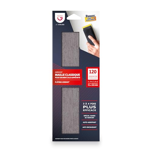 Gerlon 3 Stück 70 225 mm Klett-Schleifmittel staubfreies Schleifen, Körnung 120 (mittel) von Gerlon