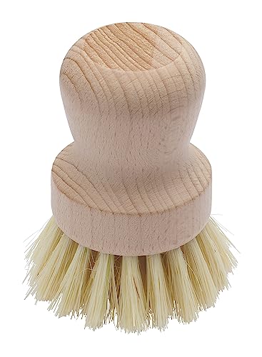 Spül- und Gemüsebürste aus Holz, Kugelformat für einen einfachen Griff in der Handfläche von Gerlon
