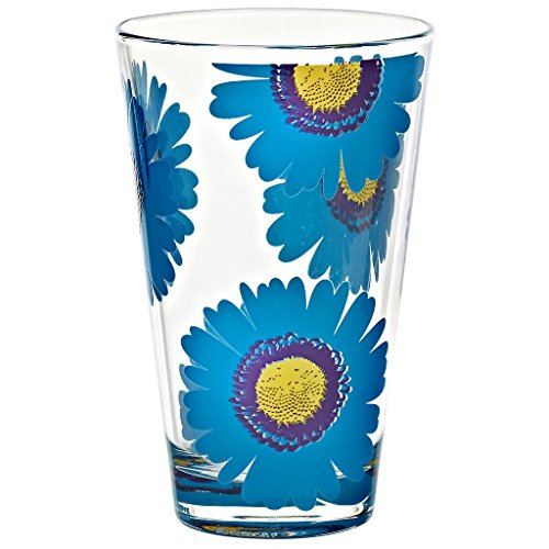 CRISTALICA Longdrinkglas Wasserglas Trinkglas Nadia Blau mit Motiv 310 ml H 12,5 cm Moderner Zeitloser Style von CRISTALICA