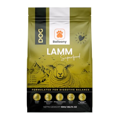 Hypoallergen | Getreidefreies Hundefutter trocken | Lamm & Reis | Magen schonend für ernährungssensible Hunde | Mit hohem Fleischanteil (3kg) von German Shephy Complete Dog Food