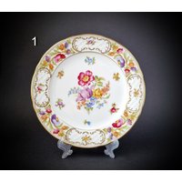 1960S Vintage Schumann Bavaria "Kaiserin Dresden Blumen" Teller - Dessertteller | 19, 5 cm Durchmesser Geprägter Blumenrand Made in Germany Top." von GermanVintageGifts