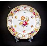 "1960Er Schumann Bavaria Teller - "Kaiserin Dresden Blumen" Muster Dessertteller | 19, 5 cm Durchmesser Mid Century Made in Germany Top." von GermanVintageGifts
