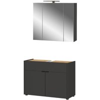 Badezimmer-Set 7839-549 Graphit Eiche Navarra Nachbildung B/H/T: ca. 80x200x34 cm von Germania