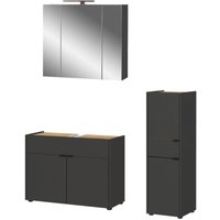 Badezimmer-Set 7841-549 Graphit Eiche Navarra Nachbildung B/H/T: ca. 129x200x34 cm von Germania