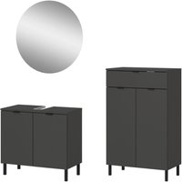 Badezimmer-Set 9924-547 Graphit B/H/T: ca. 135x200x34 cm von Germania