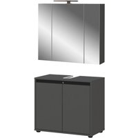 Badezimmer-Set 9940-547 Graphit B/H/T: ca. 76x200x34 cm von Germania