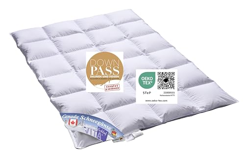 Vitaschlaf® Canada SCHNEEGÄNSE W6 - EXTRA WARM 100% Gänseflaum- DAUNENDECKE Made in Germany Since 1947 (200x220cm) von Germania Bettwaren
