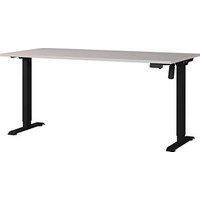 GERMANIA Adrano höhenverstellbarer Schreibtisch kaschmir rechteckig, T-Fuß-Gestell schwarz 160,0 x 80,0 cm von Germania