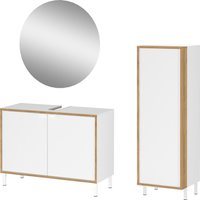 GERMANIA Badmöbel-Set "GW-Topeka", (3 St.), 3 tlg. Set mit Siphonausschnitt und wechselbaren Türen von Germania