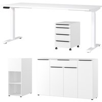 GERMANIA Büromöbel-Set "Mailand" 4 Stk. tlg. inkl. Schreibtisch, Rollcontainer, Raumteiler und Sideboard von Germania