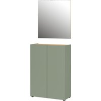 GERMANIA Garderoben-Set "Alviano", (2 St.), mit eckigem Spiegel, optional mit Hakenpaneel, Made in Germany von Germania