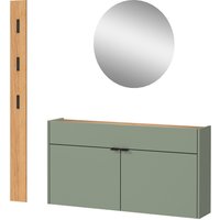 GERMANIA Garderoben-Set "Ameca", (Set, 3 St.), mit Mehrzweckschrank, Spiegel und Garderobenpaneel, geringe Tiefe von Germania