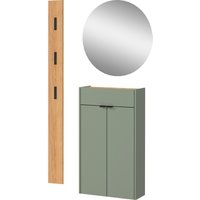 GERMANIA Garderoben-Set "Ameca", (Set, 3 St.), mit Mehrzweckschrank, Spiegel und Garderobenpaneel, geringe Tiefe von Germania