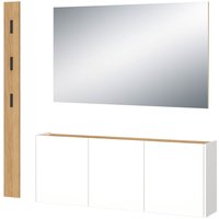 GERMANIA Garderoben-Set "GW-Libbiano", (3 St.), Garderoben-Set bestehend aus Mehrzweckschrank, Spiegel und Paneel von Germania