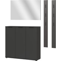 GERMANIA Garderoben-Set "Stanton", (4 St.), Garderoben-Set bestehend aus 1 Schuhschrank, 1 Spiegel und 2 Paneelen von Germania