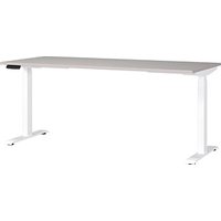 GERMANIA JET höhenverstellbarer Schreibtisch kaschmir rechteckig, T-Fuß-Gestell weiß 180,0 x 80,0 cm von Germania