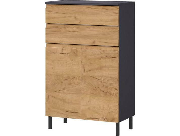 GERMANIA Kommode Scantic, mit griffloser Optik, schwarz, MDF-Spanplatte von Germania