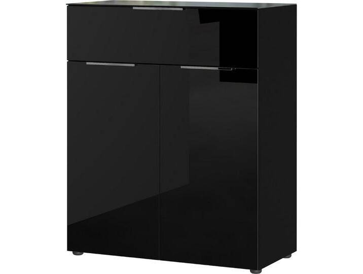 GERMANIA Kommode in schwarz mit einer Schublade und 2 Türen (BxHxT: 83x102x42 cm), schwarz von Germania