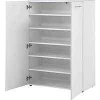 GERMANIA Schuhschrank Scalea, 3761-84 weiß, Acrylglas satiniert 5 Fachböden 88,0 x 40,0 x 120,0 cm von Germania