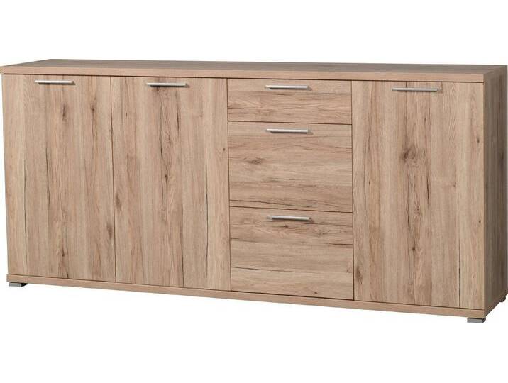 GERMANIA Sideboard in braun mit 3 Schubladen und 3 Türen (BxHxT: 192x88x40 cm), braun von Germania
