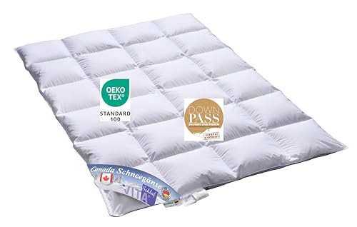 Vitaschlaf®Canada SCHNEEGÄNSE W6 - EXTRA WARM 100% Gänseflaum- DAUNENDECKE Made in Germany Since 1947 (220x240cm) von Germania Bettwaren
