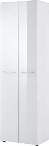 Germania Garderobenschrank GW-SCALEA, Spanplatte, Einscheiben-Sicherheitsglas, Weiß, 40 x 59 x 197 cm von GERMANIA DIE MÖBELMACHER