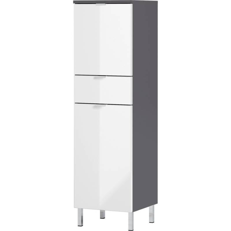 Germania Schrank Mauresa 34 cm x 120 cm x 34 cm Graphit-Weiß von Germania
