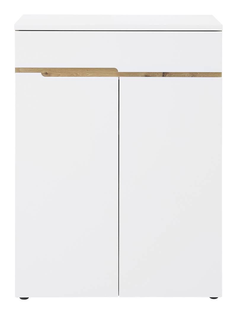Germania Schuhschrank MEMPHIS ca. B80 H107 T38 cm in weiß matt/Abs.Artisan Eiche von Germania