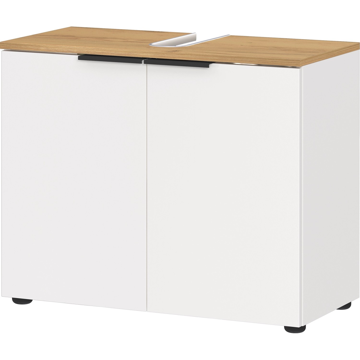 Germania WB-Unterschrank 6003-633 Weiß-Eiche 70 cm x 58 cm x 34 cm FSC® von Germania
