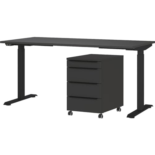 Schreibtischset Hermoso | Schreibtisch und Kommode | Schwarz Schreibtischset Hermoso | Schreibtisch und Kommode | Schwarz von Germania
