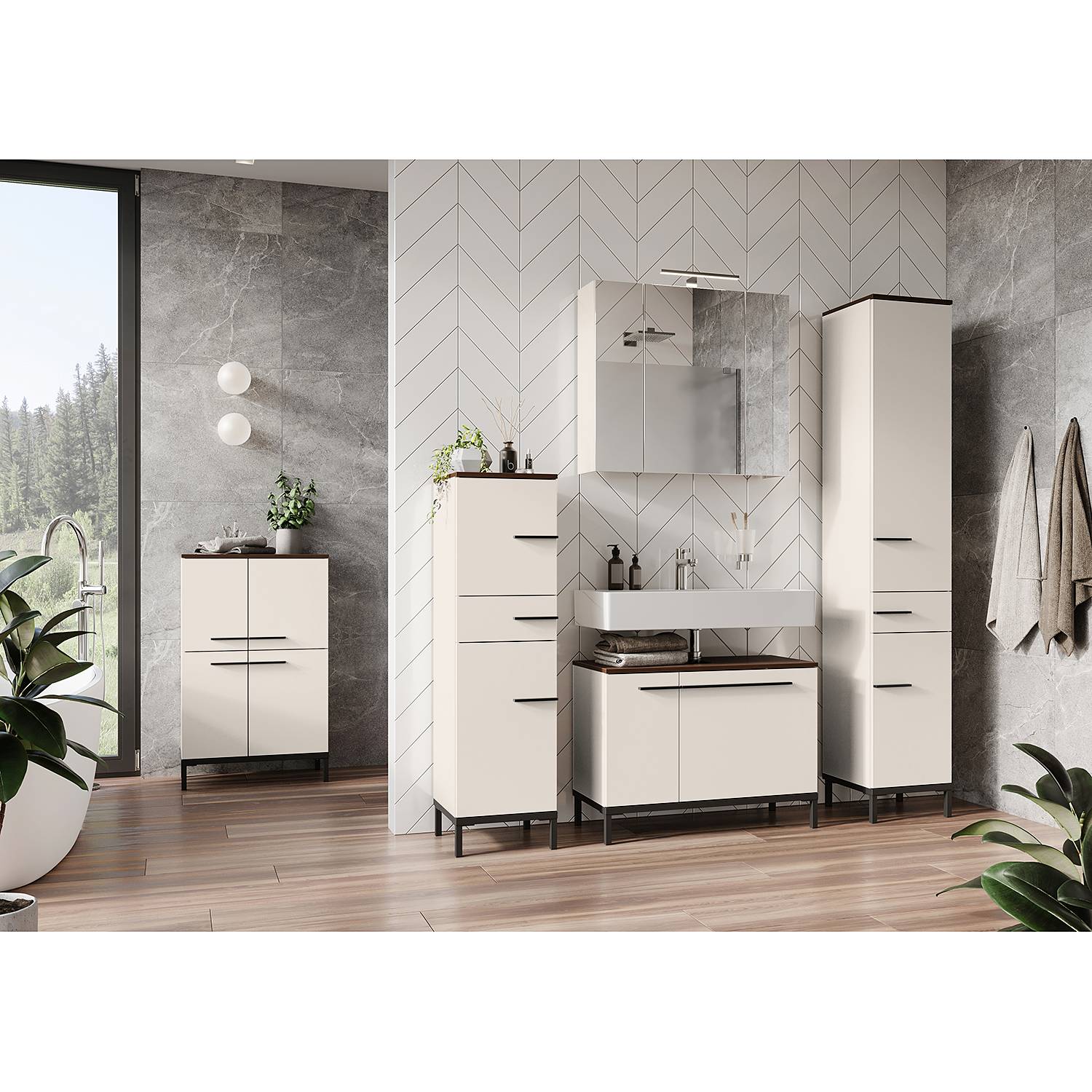 home24 Waschbeckenunterschrank Yonkers 80 x 59 x 34cm Beige/Kaschmir home24 Waschbeckenunterschrank Yonkers 80 x 59 x 34cm Beige/Kaschmir von home24