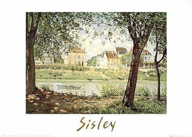 Alfred Sisley Poster Kunstdruck Village on The Banks of The Seine Poster Kunstdruck von Germanposters