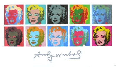 Andy Warhol Ten Marilyns Poster Kunstdruck limitiert 80x139cm von Germanposters