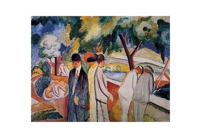 August Macke Grosser Heller Spaziergang Poster Kunstdruck von Germanposters