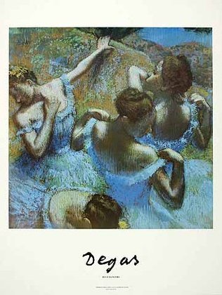 Edgar Degas Poster Kunstdruck Blaue Tänzerinnen Poster Kunstdruck von Germanposters